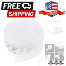 Shower Door Bottom Seal Strip Silicone Rubber Sealing Sticker 16 Feet Translu...