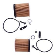 Paquete de filtro de aceite de 2 piezas con sellos 26350-2M000 apto para motor Kia Rio 2019-2020 1,6 L ojo