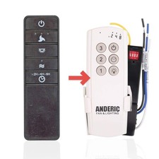 Anderic Substitute Kit for Hampton Bay TX029RS Ceiling Fan Remote Control 63T-A