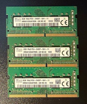 SK hynix 8GB 1Rx8 PC4-2400T-SA1-11 SO-DIMM 260-Pin RAM HMA81GS6AFR8N-UH