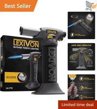 Butane Torch Lighter Refillable Kitchen Cooking Torch Aluminum Adjustable Flame