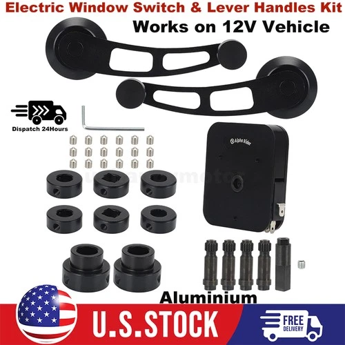 Universal Electric Window Handle Crank Switch with Lever Handles,5 Shaft Styles