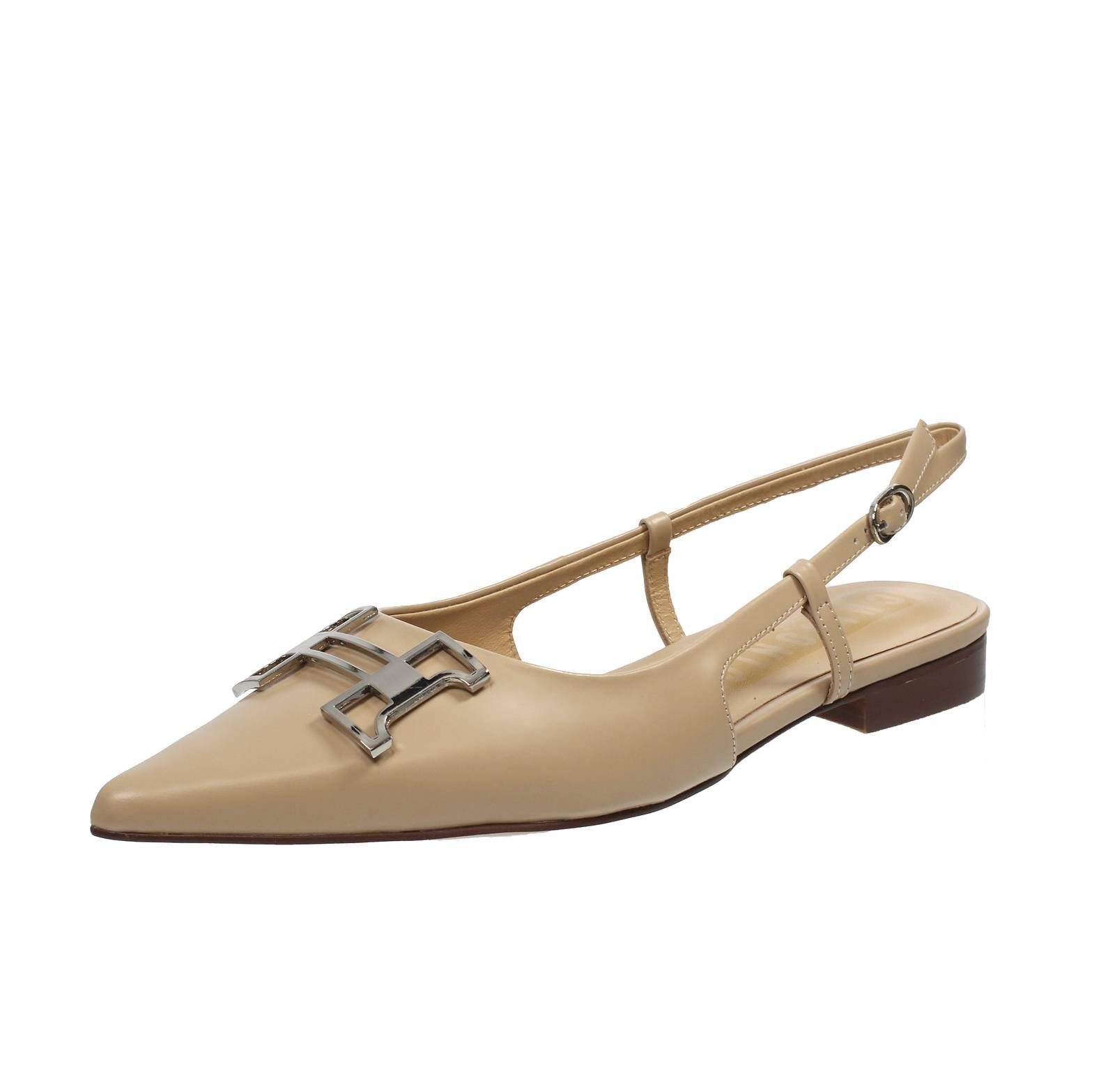 Шикарное декольте в бежевом цвете Pelle Con Tacco Basso - Taglia 39 Scarpe Donna