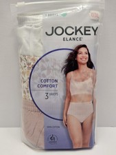 Jockey Elance Women's 100 Cotton Comfort Briefs 3-pack Size 10/XXXL