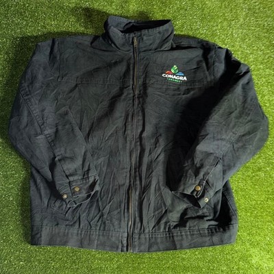 CornerStone Mens 2XL Black Duck Cloth Work Jacket Flannel Lined Conagra Brands