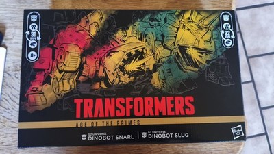 Transformers Age of the Primes Leader Class  G2 dinobots snarl & slug ovp