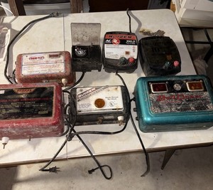 Vintage Electric Fence Charger Lot Parmak Blitzer BullDozer Tested Working Farm