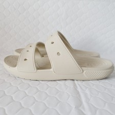 Crocs Classic Size M7 W9 Light Cream Two Strap Slide Unisex Sandals