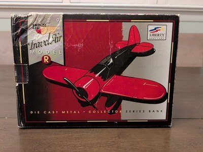 1929 Travel Air Model R Airplane Pepsi Diecast Metal Bank White Liberty Classics