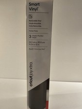 New Roll Cricut Joy Extra Smart Removable Vinyl Red White Black 9.5 X 12 Each