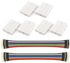 WWZMDiB 6 Pcs Mini Small Breadboard kit White 170 Tie Points Includes...