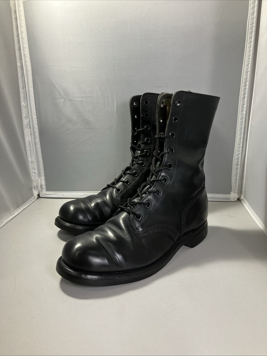 Vintage US Army Boots Mens 9 Black Combat Goodyear Soles 