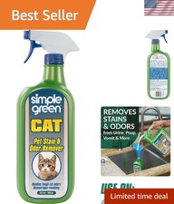 Pet-Friendly Enzyme Stain Remover - 32oz Cat Urine  Feces Odor Eliminator
