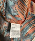 Women’s 2pc Tropical Print Kimono Top & Shorts Set Size S Orange Teal Black — photo 4
