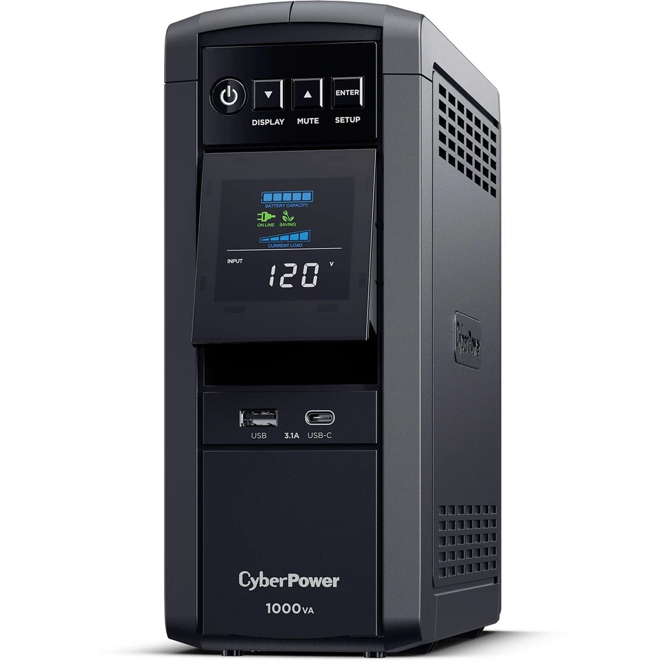 CyberPower CP1000PFCLCD-R 1000VA/600W Pure Sine Wave UPS - Certified Refurbished - Image 3 of 4