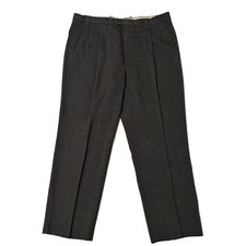 YVES SAINT LAURENT Pants Mens Dark Gray Pleated Dress Suit Trousers YSL 42x30 32