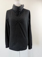 Lululemon Women's Gray Funnel Neck Pullover Sweatshirt Thumbholes Reversible M