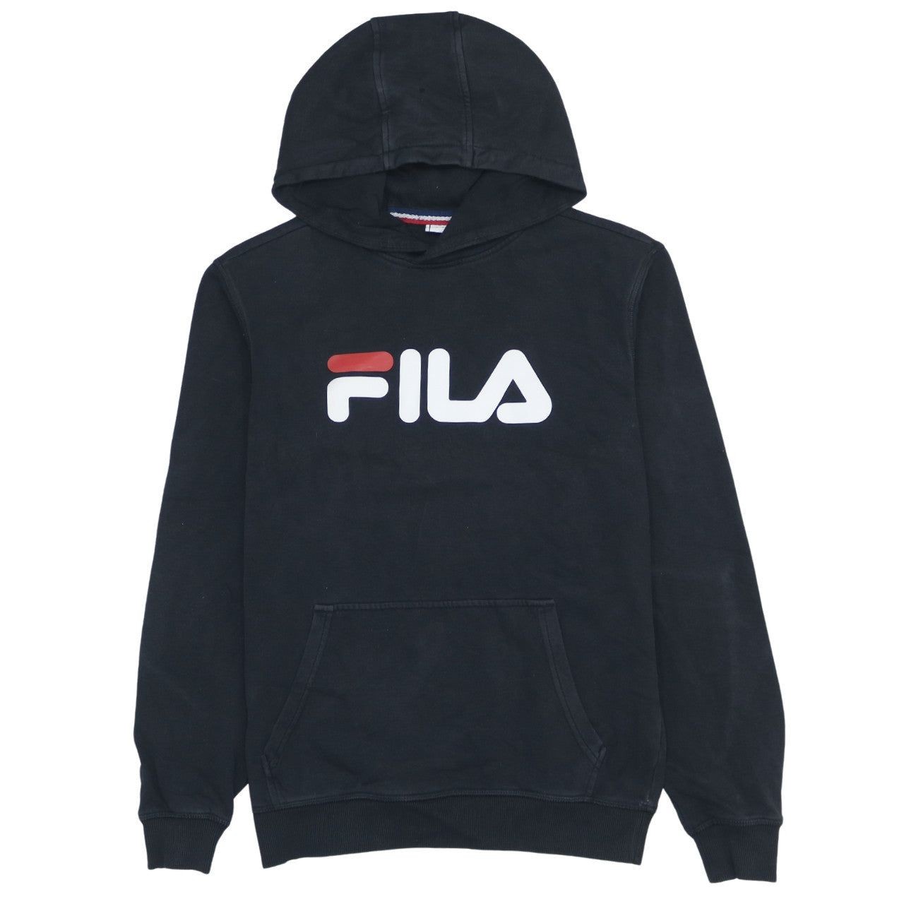 Felpa con cappuccio vintage FILA NERA UOMO XS