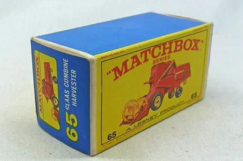 Lesney Matchbox MB65c Combine Harvester ORIGINAL Empty E4 Type Box without "NEW"