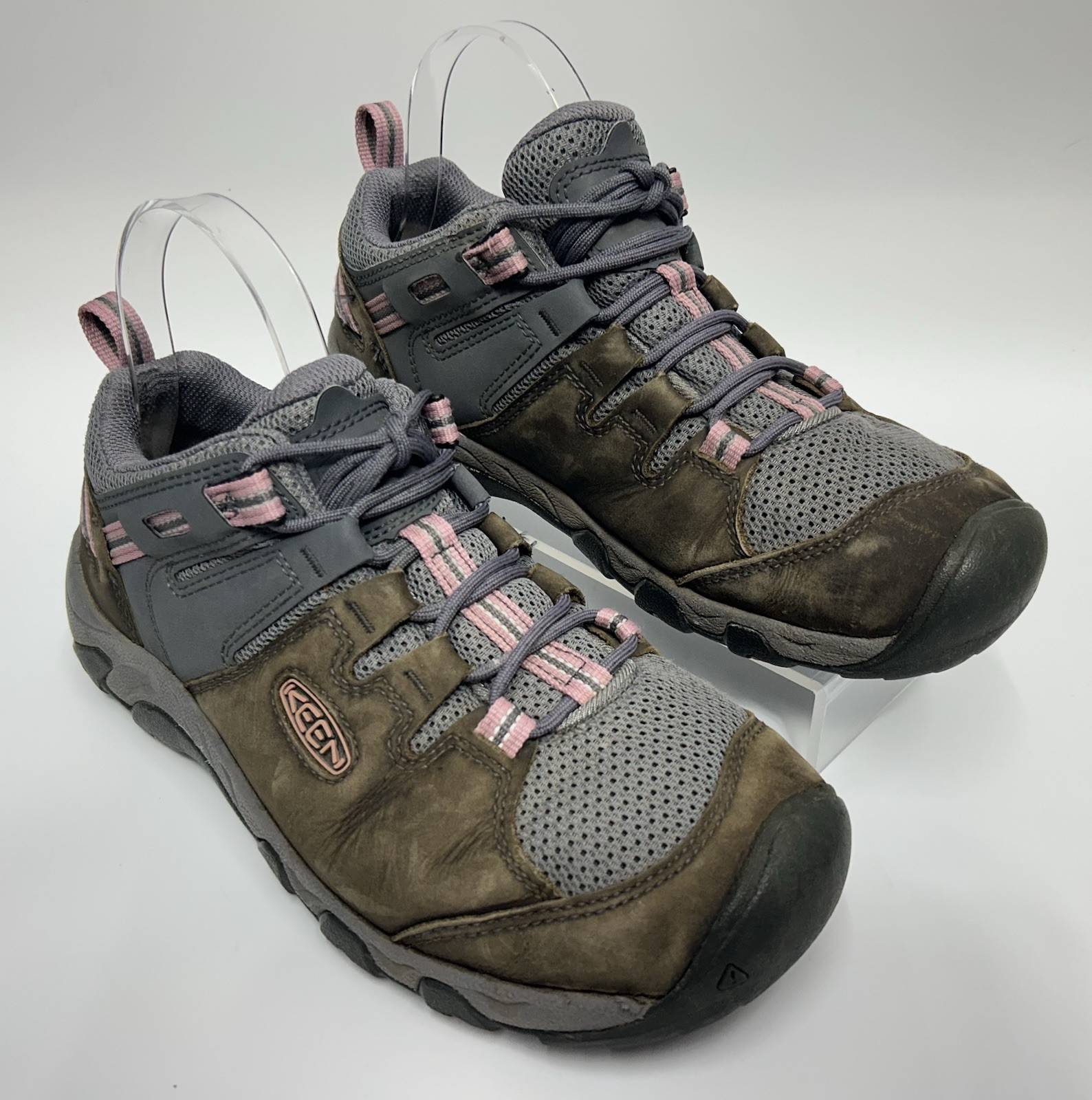 Scarpe da trekking Keen Steen Vent da donna taglia 10 grigio in pelle outdoor