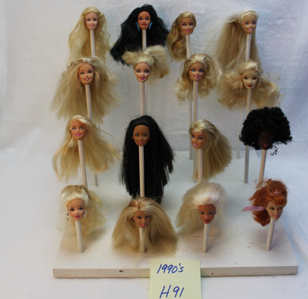 16 Barbie Doll 16 Heads Mattel OOAK CUSTOM REPLACEMENT Vario