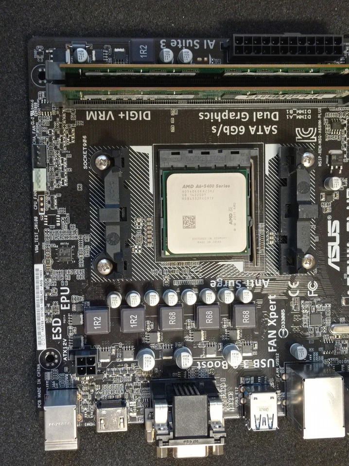 ASUS A68HM-PLUS FM2+ mATX / AMD A6-5400K 2x 3,80 GHz / 8 GB RAM Kit / Kühler - Bild 3 von 4