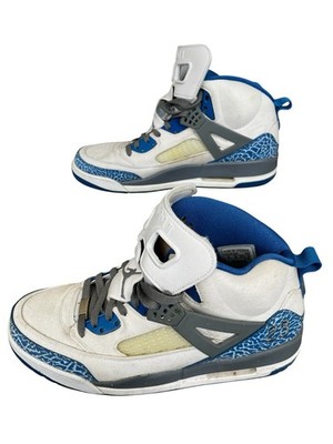 Jordan Spizike NikeID White Blue Elephant Print Mens Size 13 Retro Shoes