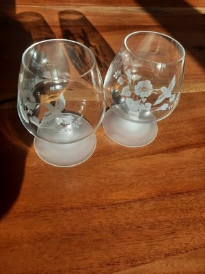 Avon Colibri Cognacgläser , 2 Stück  Hummingbird Bleikristall neu