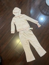 Juicy Couture Toddler Girls' Velour Hoodie  Jogger Pants Set 3T baby pink NWT