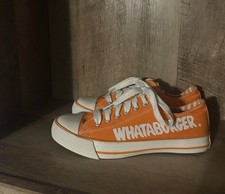 Vintage Texas Whataburger Converse Style Shoes Men  s 5 Women  s 7 Unisex Rare 