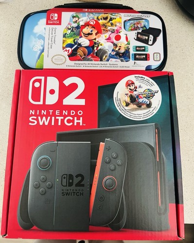 NINTENDO SWITCH 2 MARIO KART BUNDLE - Ship Same Day! ONE DAY AUCTION !!