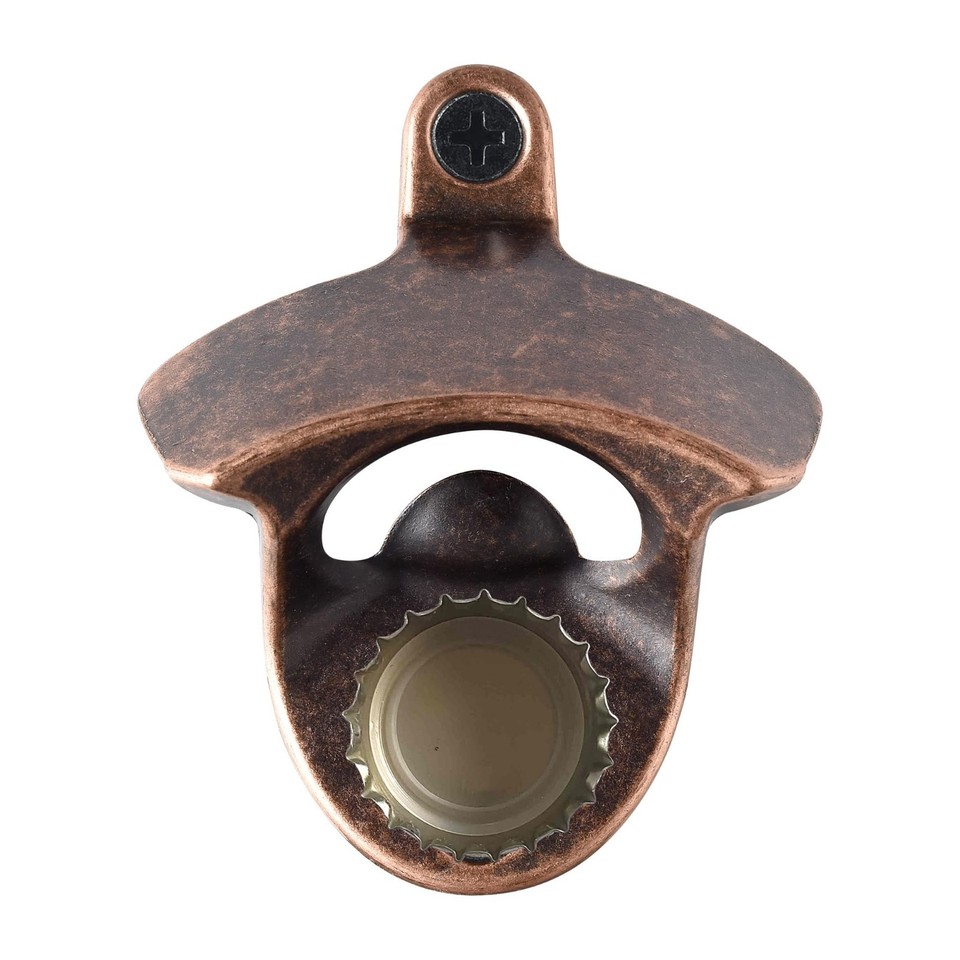 Antique Copper Wall Mounted Rustic Magnetic Beer Bottle Opener - Unique ...
