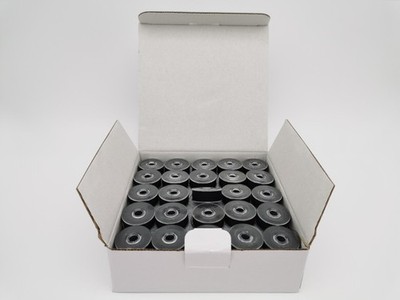 Doublelin 75 Size M Class M Prewound Bobbins Black 60S/2 Longarm Quilting Tajima