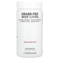 2 X Codeage, Grass-Fed Beef Liver, 180 Capsules
