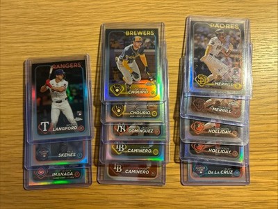 2024 Topps Chrome Refractors - Lot 13 Cards all rookies refractors and sepia