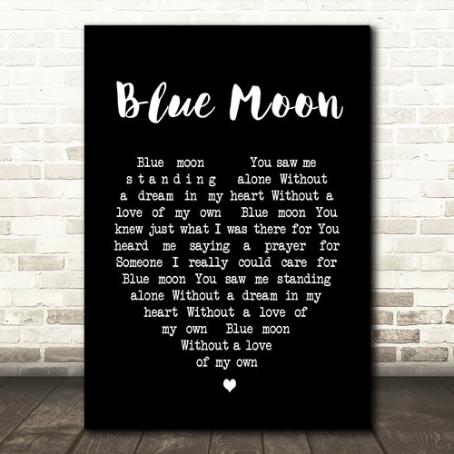 Impresión de cita lírica de canción Blue Moon Black Heart - Imagen 2 de 11