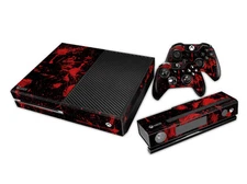 Xbox One Skin Design Foils Sticker Screen Protector Set - Black Blood Motif