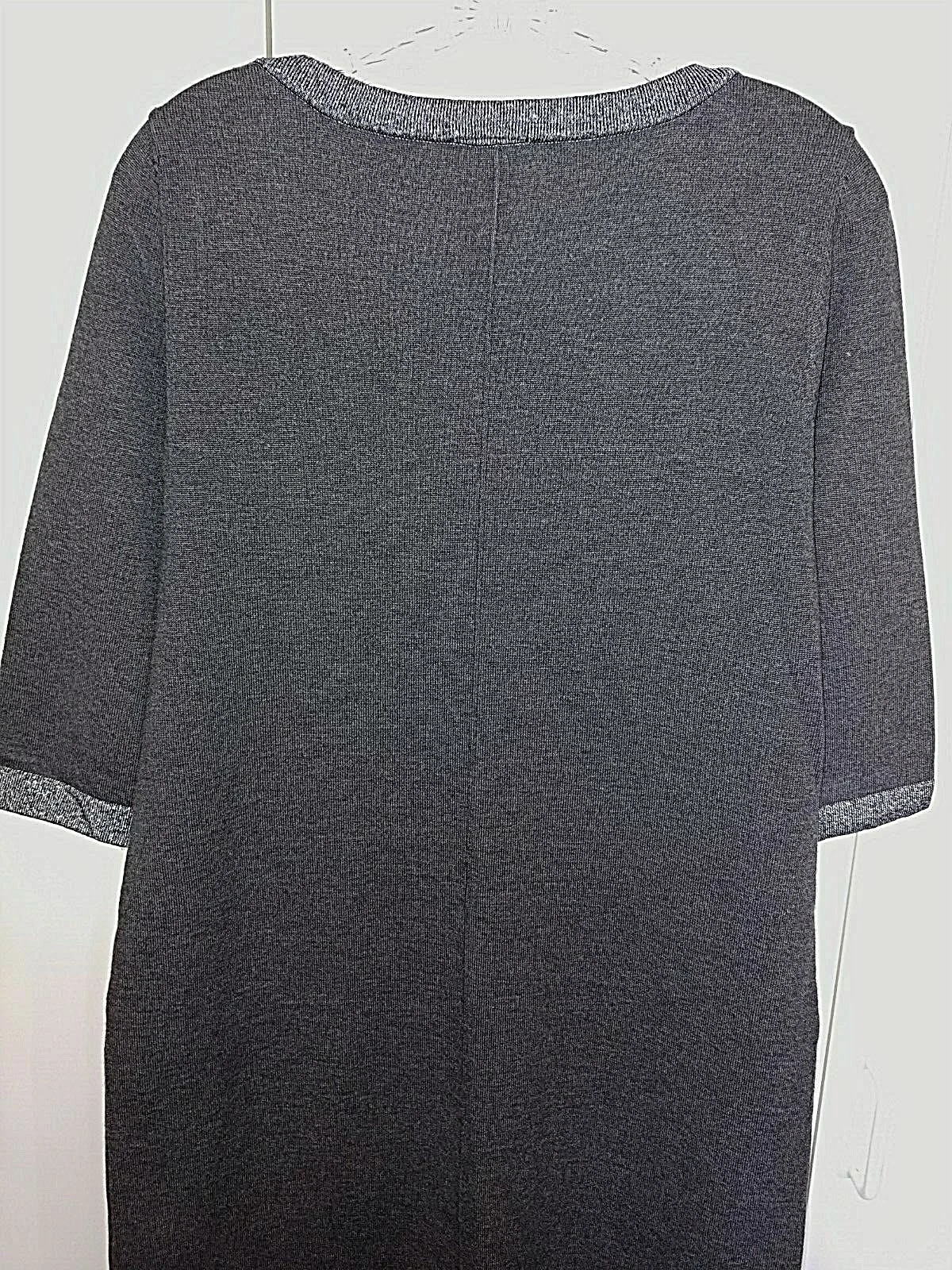 ABITO DONNA ALYX DRSS GRIGIO MAGLIA MANICA 3 4 M ARGENTO METALLIZZATO APPENA INDOSSATO CARINO