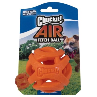 Chuckit! Breathe Right Air Fetch Ball M Hund 6cm Launcher Spielzeug Hunde