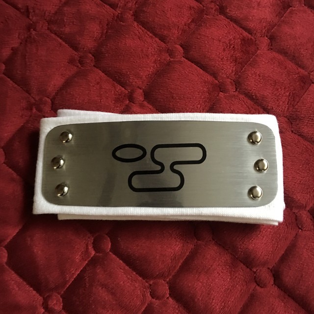 KILLER BEE HEADBAND White Forehead Protector looks like Naruto Cosplay