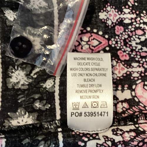 Only Necessities Baumwolle Blumenmuster Kaftan Muumu Haus/Terrassenkleid 2X rosa 297F - Bild 9 von 9