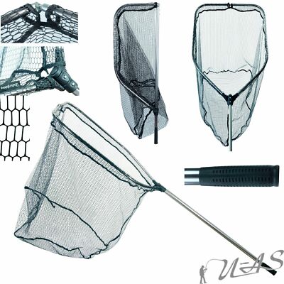 DELTA FISHING Top Boots Kescher 1,65m Kopf Faltbar Raubfischkescher Gummiert Kva
