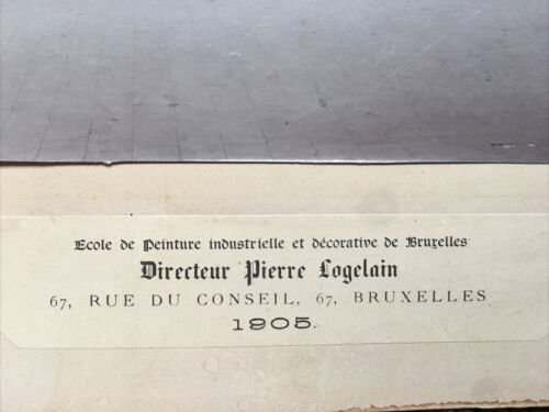 « École de peinture 1905 Bruxelles » Photographie ancienne, G.Naroisse - Foto 3 di 16
