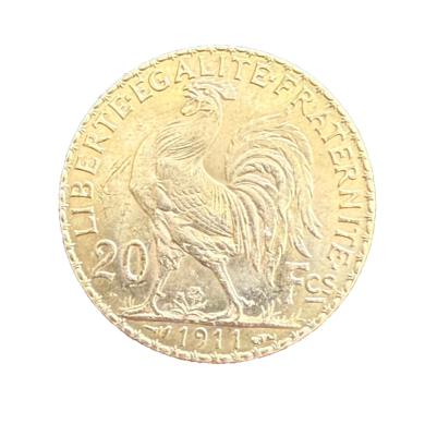 France 1911 Gold 20 Francs UNC Rooster | eBay