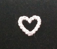 18K White Gold Natural Diamond Heart Pendant .08 CTW