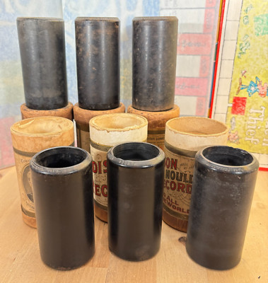 Edison Cylinder Record Lot of 6, ?  9406 9400 2018 9238 8897