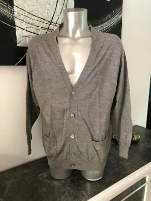 joli gilet gris laine mérinos extrafine ZEGNA taille 52 (L) excellent état - Photo 1/4