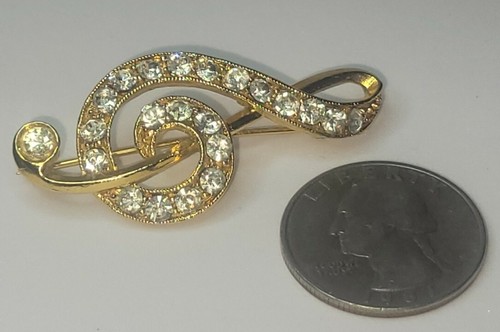 Broche Broche Rafaeliano Llave Agudos Nota Musical para Músico Tono Dorado Transparente... - Imagen 2 de 4