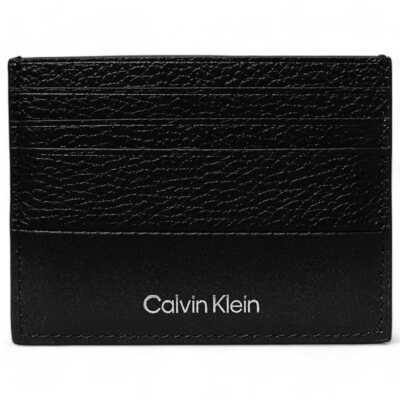 CALVIN KLEIN Cardholder Male Black Leather ventes exceptionnelles - K50K512315-BEH