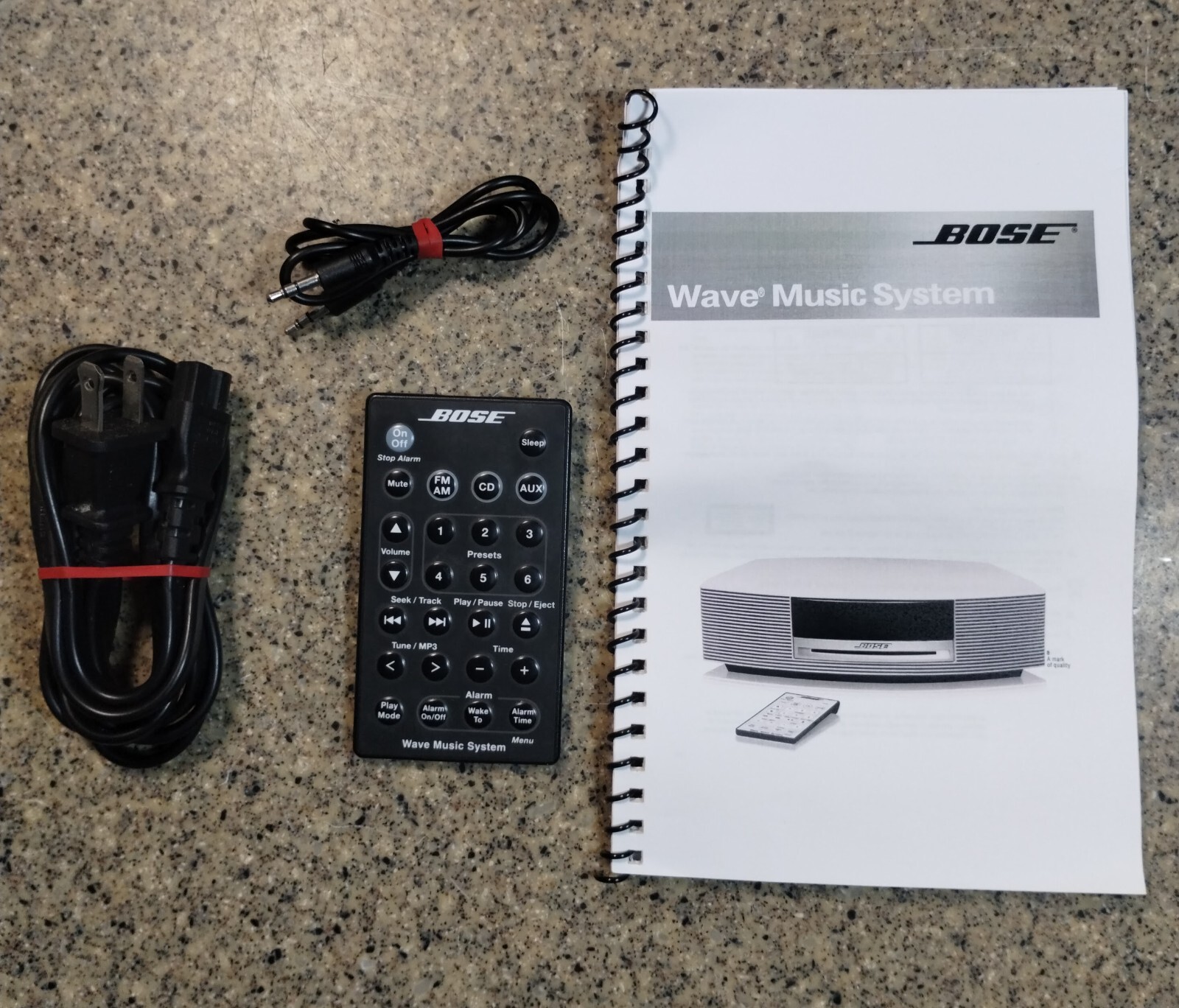 BOSE AWRCC1 Wave Music System Clock Radio REMOTE MANUAL AMFM